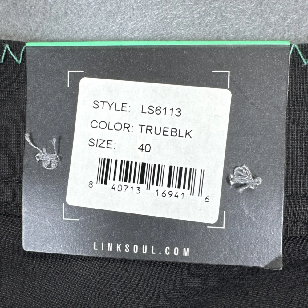 Linksoul Shorts Mens 40 Black Boardwalker‎ Boardshorts Golf Swim LS6113